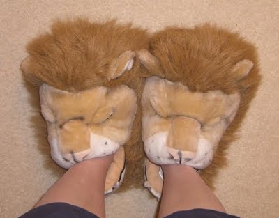 Big Furry Lion Slippers Big Furry Lionhead slippers
