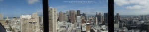 Panoramic view of SF from Westin St Francis tower elevator