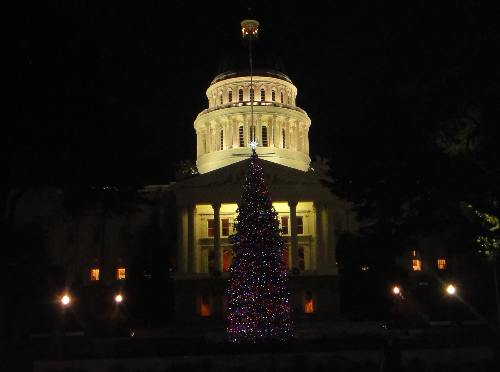 Christmas tree at the Sacramento capitol