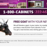 Free goat with cabinet purchase
