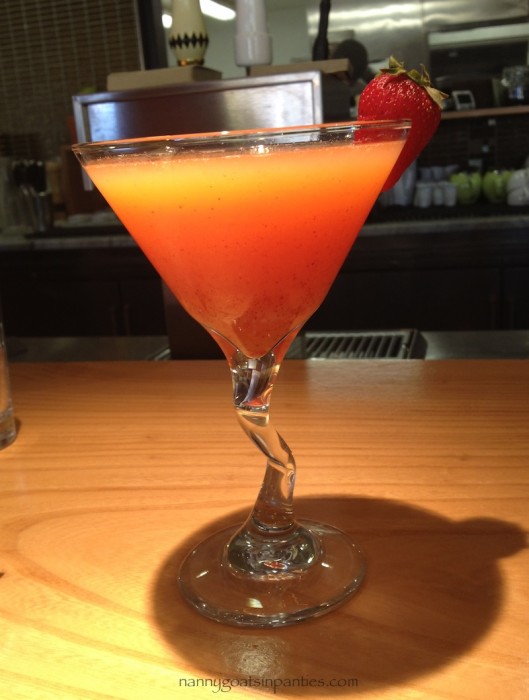 napa straw orange margarita graces table